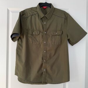 Guess Men's Khaki Button Down Shirt